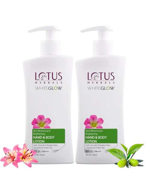 LOTUS HERBALS Skin Whitening& Brightening Hand&Body Lotion SPF-25...mo