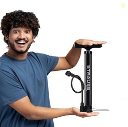 Strauss Hand Air | Double Action | Bicycle, Ball Pump (Black)