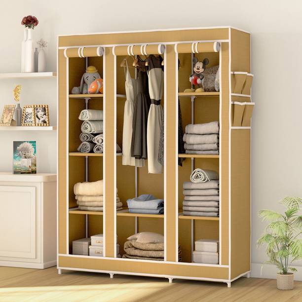 Flipkart Perfect Homes Studio 3 Door 10 Shelf PP Collapsible Wardrobe