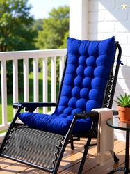 Femesta Cotton Bolster Pack of 1 Solid chair pad Royal Blue