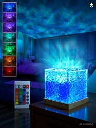 Refulgix Projector Lights Ocean Wave, Romantic Warm Ocean Wave Water N