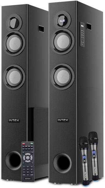Intex TW-XH 13503 FMUB (Dual) 150 W Bluetooth Tower Speaker (Black, 2.