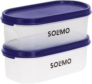 Amazon Brand - Solimo Modular Plastic Storage Containers with Lid | Ai