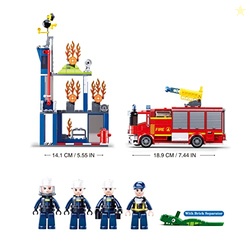 Sluban Fire Fighting Training Center Building Blocks Kit for Kids - Cr