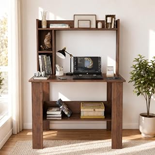 Spyder Craft Modern Daisy Engineered Wood Study Table with Storage She