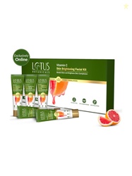 Lotus Botanicals Vitamin C Skin Brightening 5 Step Facial Kit|Boosts G