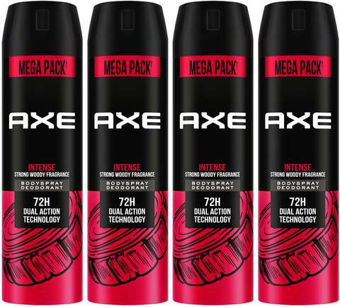 AXE Intense Body Spray  -  For Men (860 ml, Pack of 4)