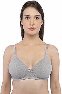 ELLE Cotton Rich Fabric Wirefree Padded T-Shirt Bra Combo Set for Wome