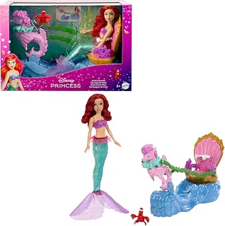 Disney Princess Ariels Rolling Chariot with Mermaid Fashion Doll & Fig