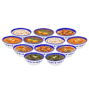 SIMPARTE Plastic Serving Bowls Set of 12 220 ml Each | BPA Free, Dishw