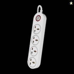 Crompton Powerbox Alpha Lite 4 Socket Extension Boards (White, 2 m)
