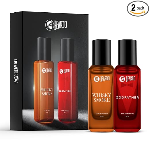 Beardo Whisky Smoke & Godfather Perfume Combo (20 ml x 2) | Spicy, Woo