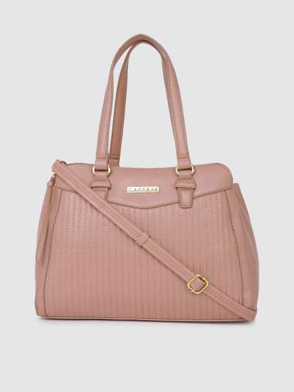 Caprese Tracy Women Mauve Large Satchel Bag (Onesize) by Myntra