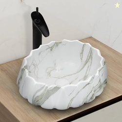 Plantex Ceramic Basin for Bathroom/Table Top Wash Basin/Washbasin for