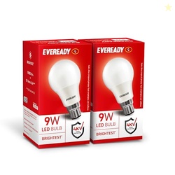EVEREADY 9W LED Bulb, Cool Day Light (6500K), B22 Base Energy-Efficien