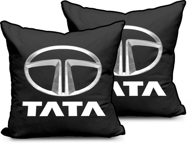 kioni Black, White Polyester Car Pillow Cushion for Tata Rectangular,