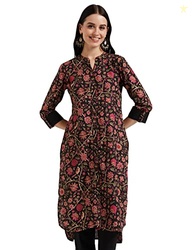 Women Printed Cotton Regular Fit Kurta (Available in Plus Sizes)