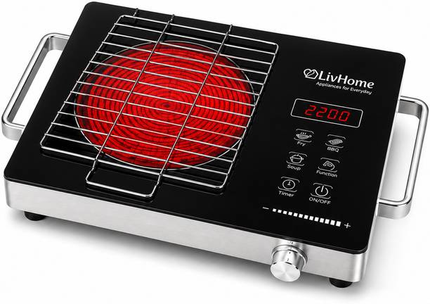 LivHome 2200 W Infrared Cooktop Touch Panel (Black, Infra Pro)