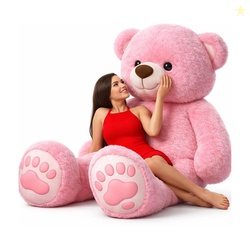vtb retail stuffed toys 4 feet pink teddy bear / high quality / love t