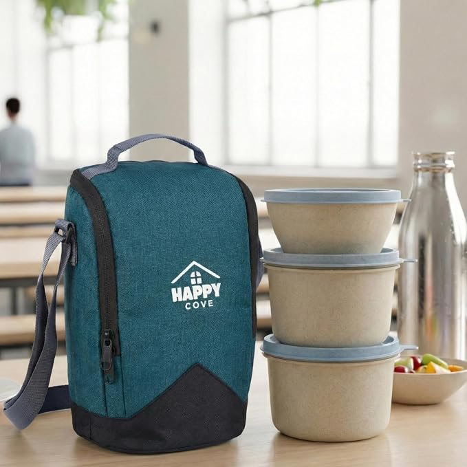 Happy Cove Eco Friendly Lunch Box for Office Use | Biocomposite Wheat