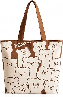 Large Canvas Tote Bag for Women, Zipper Handbags for Women Inner Pocke