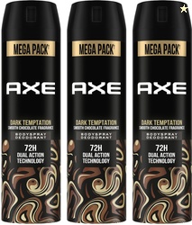 AXE Dark_Temptation Deodorant Spray  -  For Men (645 ml, Pack of 3)
