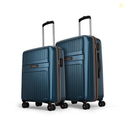 Aristocrat Atlas Set of 2 (Cabin+Medium) Hard Case Trolley Bags, Blue
