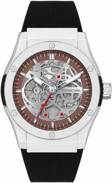 FRANKTIME Men's Printed Skeleton Watch | Luminous Hands & Night Glow |