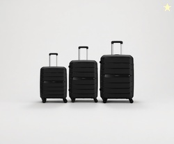 Aristocrat Liberty Set of 3 (Cabin+Medium+Large) Trolley Bags, Jet Bla