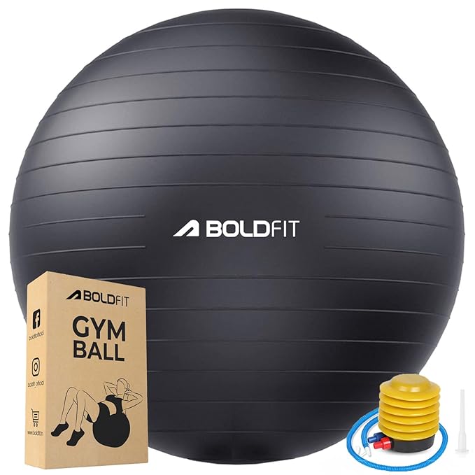 Boldfit Gym Ball for Exercise with Foot Pump, Workout Yoga for Women/M