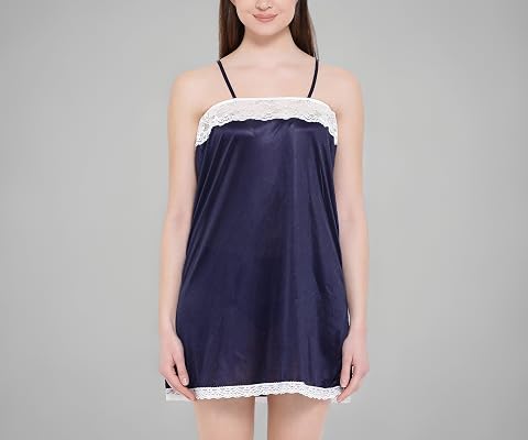 Women's Satin Mid Thigh Length Nightdress