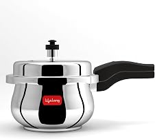 Lifelong Stainless Steel Curve Pressure Cooker 2Liters | Induction & G