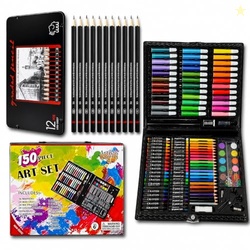 Corslet Combo 150 Pcs Art Set and Sketch Pencils for Kids Complete Dra