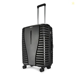 Aristocrat Airpro 8-Wheel Medium Size Hard Case Trolley Bag, Jet Black