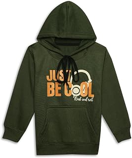Unisex-Child Printed Hooded Cotton Fleece Sweatshirt for Kids