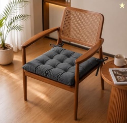 BSB HOME Chair Pad Cushion with Tie Straps,Thick Tufted Seat Cushion f
