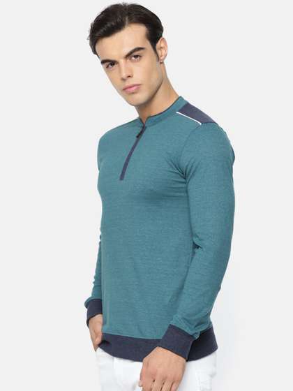 ARISE Solid Mandarin Collar T-shirt