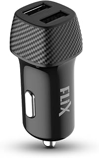 FLiX (Beetel) 2.4A Fast Charging Car Charger, Dual USB Type A connecto