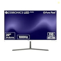Zebronics A122 Full HD LED Monitor, 21.5  Anti-Glare Screen 100Hz Refr
