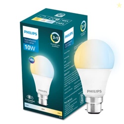 Philips 10-watt LED Bulb|3 Colors in 1 LED Bulb|Scene Switch Bulb for