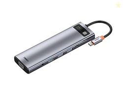 Baseus 11-in-1 Type-C Hub, Metal Gleam Series, Dual HDMI 4K, VGA, USB