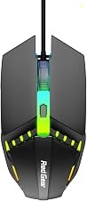 Redgear A-10 Wired Gaming Mouse with RGB LED, Lightweight and Durable