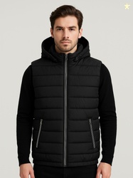 Men Solid Puffer Jacket