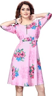 Women's Crepe A-Line Knee-Length Casual Dress