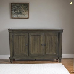 Royaloak Georgia American Wooden Sideboard | Solid Wood Veneer | Wire