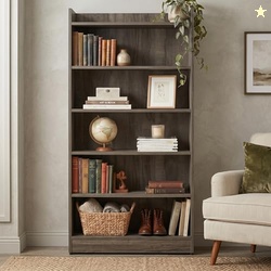 Apex 5-Tier Bookshelf & Display Rack, Modern Open Storage Organizer fo