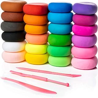 Eclet (Pack of 12) Air Dry Clay, Colorful Children Soft Clay, Creative