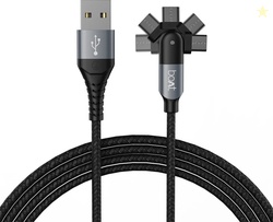 boAt 2-in-1 Cable 3 A 1.5 m Micro-Axis (Compatible with Mobile, Laptop