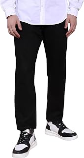 Mens Straight Fit Denim Jeans for Man| Cropped Length|Mildly Distresse
