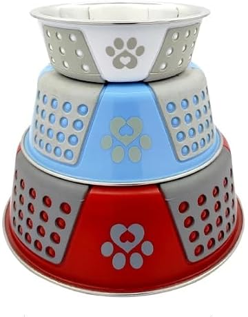 PremiumAV Holy Paws Hermosa Stainless Steel Dog Bowl 300 ML S Size for